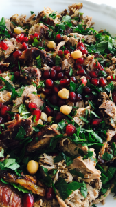 Slow Cooked Lamb Shoulder with Pomegranate, Chickpeas and Mint